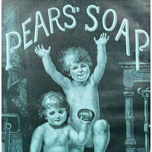 1886 Pears Soap Blue Wood Engraving Advertisement Lillie Langtry DWYY8